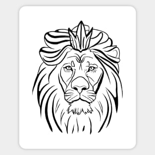 Lion Line Art Design Sticker